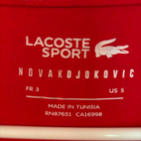 Men's Size Small Lacoste Tee Red - Picture 3 of 3